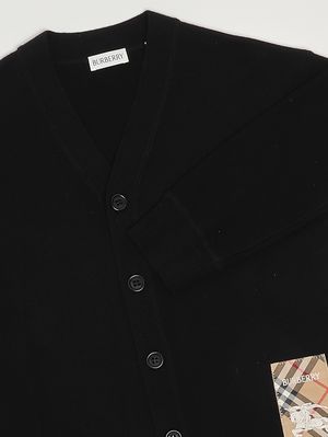 3. Cardigan bambina Romie in lana Nero Burberry 8100380