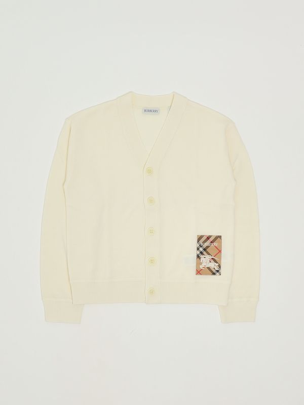 1. Girls' Romie wool cardigan Ivory Burberry 8099631