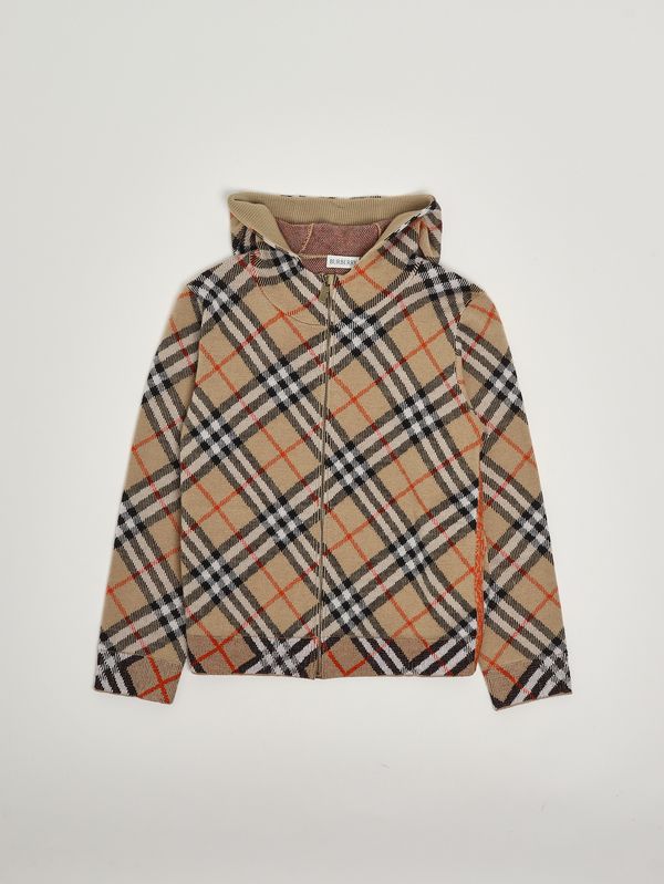 Boys' wool jacket 8104314 Check Beige | Caposerio.com