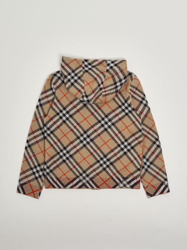 2. Chaqueta de lana para niño Cuadros beige Burberry 8104314