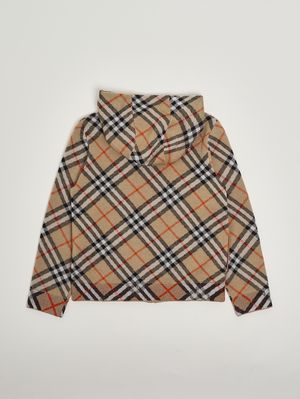 2. Chaqueta de lana para niño Cuadros beige