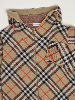 3. Chaqueta de lana para niño Cuadros beige