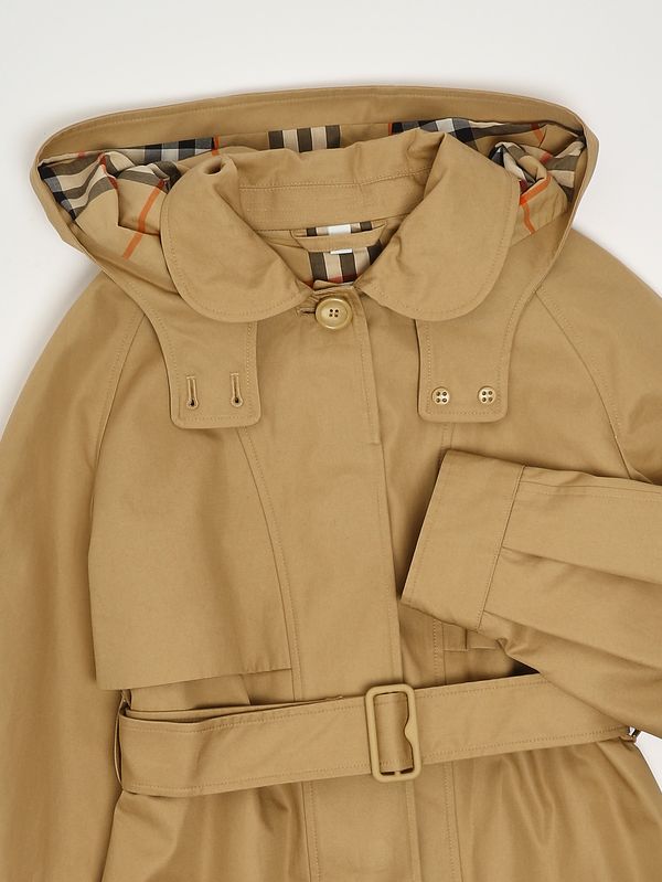 3. Girls' Lilith trench coat in cotton twill Beige Burberry 8108127