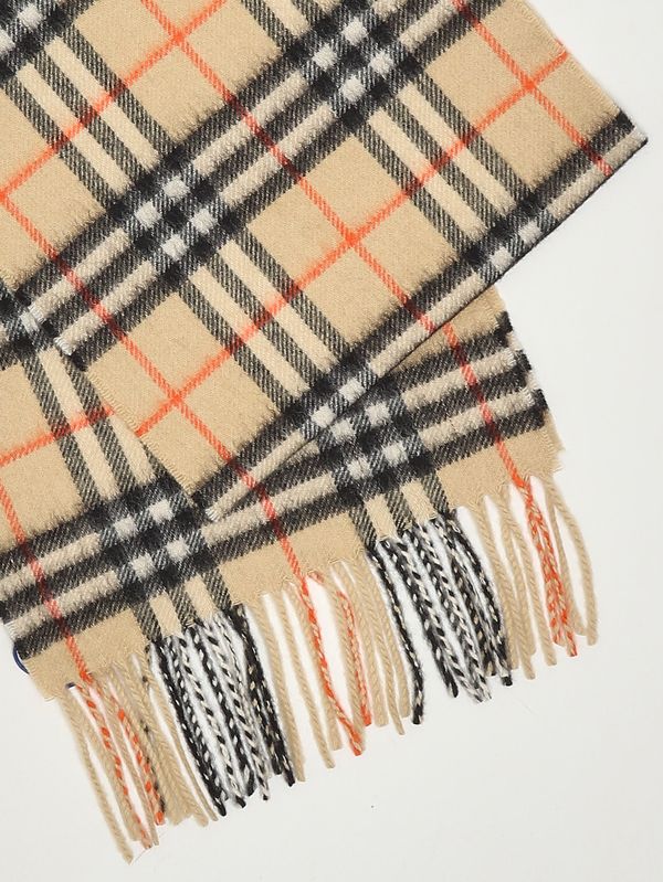 2. Sciarpa bambino in cashmere Check Beige Burberry 8089369