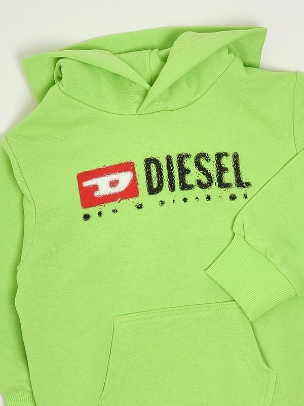 3. Sudadera de niño de mezcla de algodón Verde Diesel j02485kyaz3