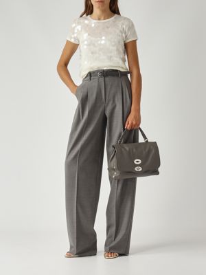 2. Postina Daily S grained leather bag for women Anthracite Zanellato 0680100040000 s