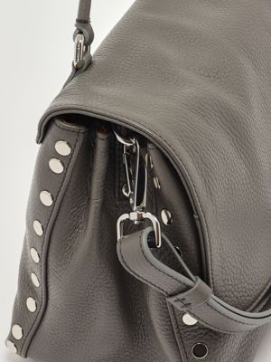 6. Postina Daily S grained leather bag for women Anthracite Zanellato 0680100040000 s