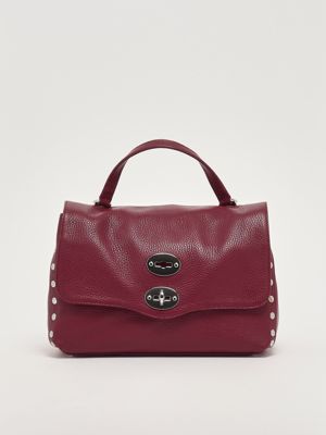 Postina Daily S grained leather bag for women Merlot Zanellato