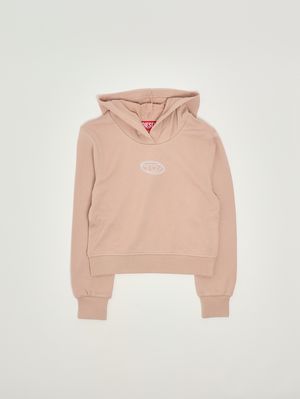 1. Sweat-shirt pour fille Sasyhood en coton Rose Diesel j02416kyax3