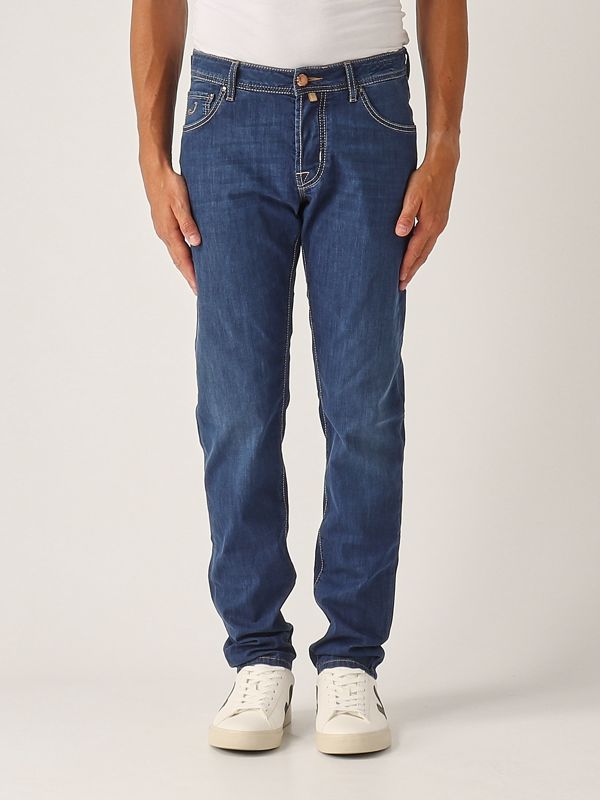 1. Nick slim-fit stretch cotton jeans for men Medium Denim Jacob Cohen cfuqe0740s3735....