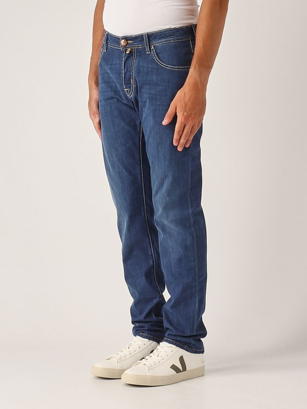 2. Nick slim-fit stretch cotton jeans for men Medium Denim Jacob Cohen cfuqe0740s3735....