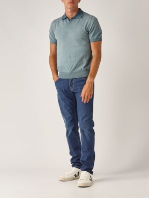 5. Nick slim-fit stretch cotton jeans for men Medium Denim