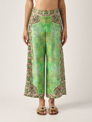 パンツ MALIPARMI Woman Pants Green JH752615206 D6060 Eco Josette Satin Pant | Marciano
