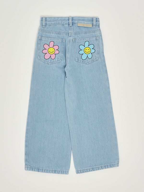 2. Jeans bambina in denim di cotone Denim Chiaro Stella McCartney tx6a00z0746