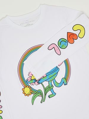 3. Cotton T-shirt for girls White Stella McCartney tx8a00z0434