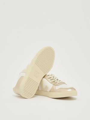 4. Small V-10 chromefree leather sneakers for girls White-Gold Veja cx0521003c