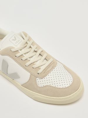 5. Sneakers bambino Small V-10 in pelle chromefree Bianco-Mandorla Veja cx0520999c