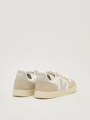 3. Sneakers bambino Small V-10 in pelle chromefree Bianco-Mandorla Veja cx0520999c