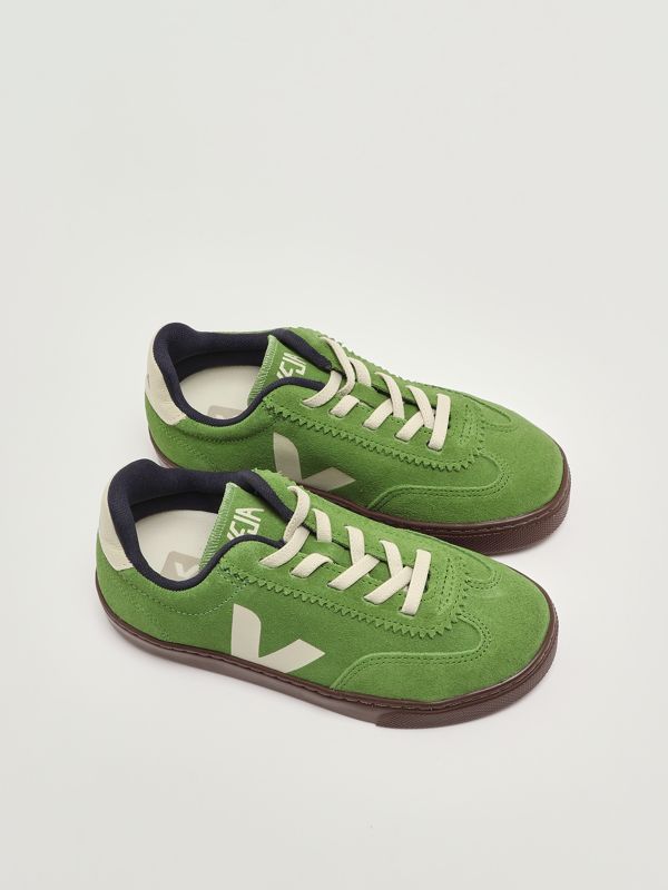 2. Zapatillas para niño Small Volley de ante Verde Veja sy0321018c