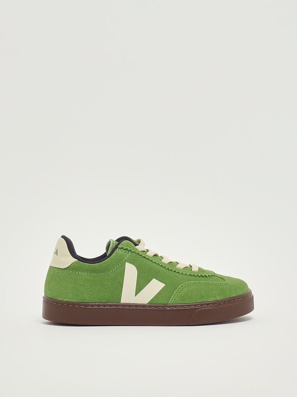 1. Zapatillas para niño Small Volley de ante Verde Veja sy0321018c