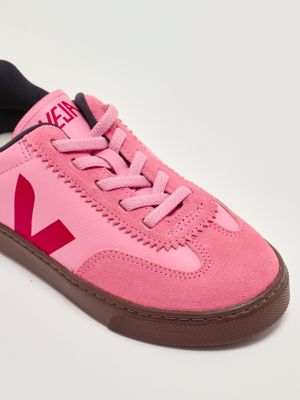 5. Small Volley chromefree leather sneakers for girls Pink Veja sy2021016c