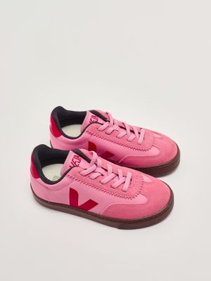 2. Small Volley chromefree leather sneakers for girls Pink Veja sy2021016c