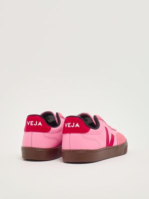 3. Small Volley chromefree leather sneakers for girls Pink Veja sy2021016c