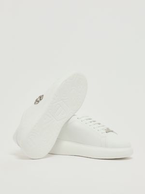 4. Low Top New Basic Hexagon Turnschuhe aus Leder Weiß Philipp Plein faesusc0804ple075n