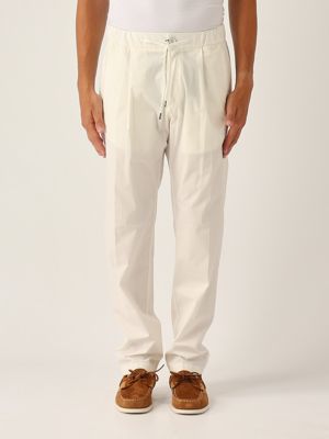 【関税＆送料込み】Herno Resort Cotton Trousers With Drawst Herno Resort technical fabric trousers for men