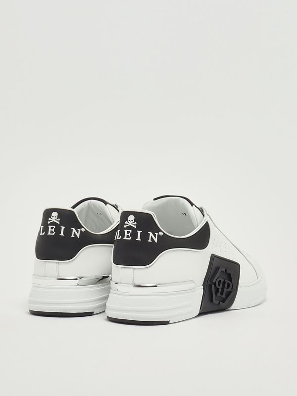 3. Hexagon Low Top nappa leather sneakers for men White-Black Philipp Plein paesusc0775ple005n