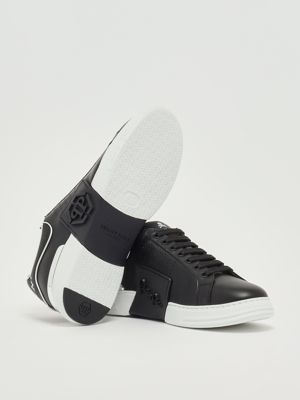 4. Hexagon Low Top nappa leather sneakers for men Black Philipp Plein paesusc0775ple005n