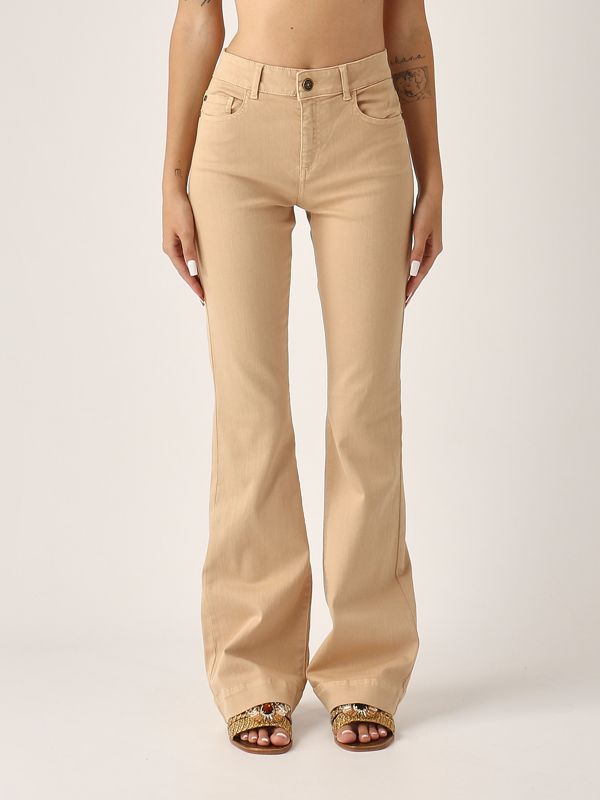 Smocking cotton gabardine trousers for women smockin Sand