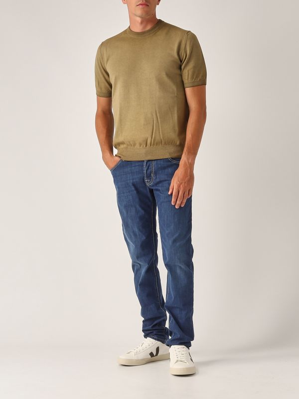 Jeans Altea Maglieria Uomo Maglia Uomo In Cotone Rasato 2551043 Olio