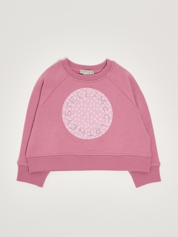 1. Sweat-shirt en coton pour fille Rose Stella McCartney tx4b20z0453