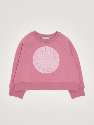 Felpa bambina in cotone Rosa Stella McCartney