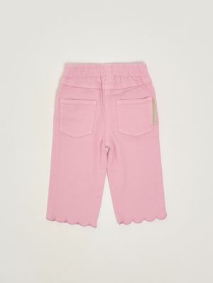 2. Pantalón para recién nacido de algodón elástico Rosa