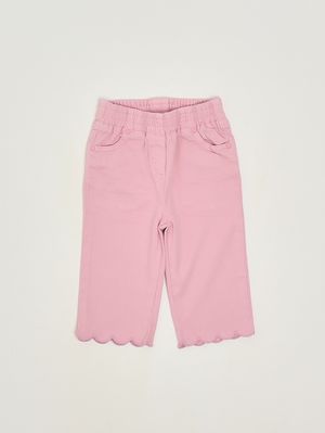 1. Pantalón para recién nacido de algodón elástico Rosa