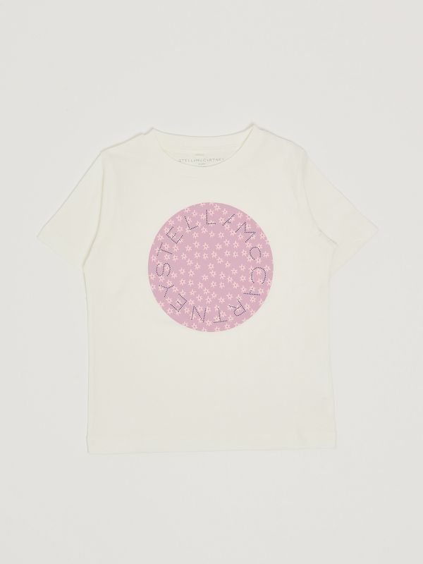 1. Baumwoll-T-Shirt für Mädchen Weiß Stella McCartney tx8b21z0434