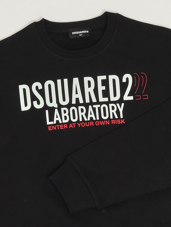 3. Sweat enfant en coton Noir Dsquared2 dq3006d0acc