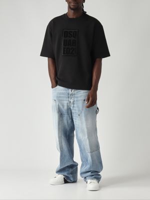 2. Cotton-blend T-shirt for men Black Dsquared2 s74gu0892d25006