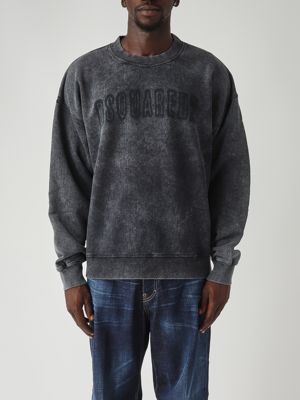Cotton sweatshirt for men Dark Gray Dsquared2