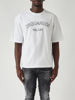 Herren-T-Shirt aus Baumwoll-Jersey Weiß Dsquared2