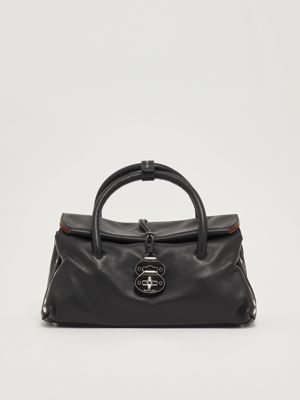 Dotta Small smooth leather women's bag Black Zanellato