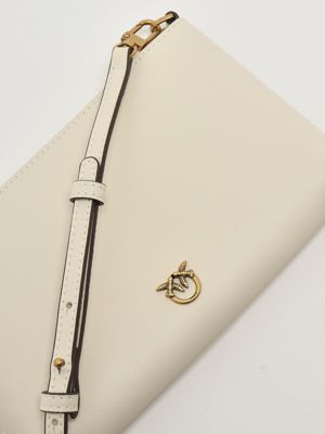 6. Sac Flat Horizontal Mini en cuir pour femme Blanc Pinko 104277a0f1