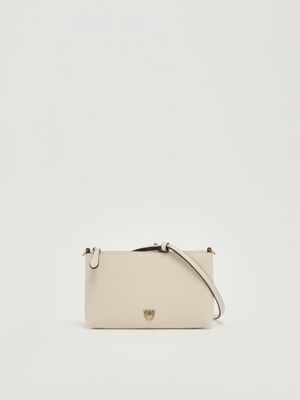 4. Sac Flat Horizontal Mini en cuir pour femme Blanc Pinko 104277a0f1