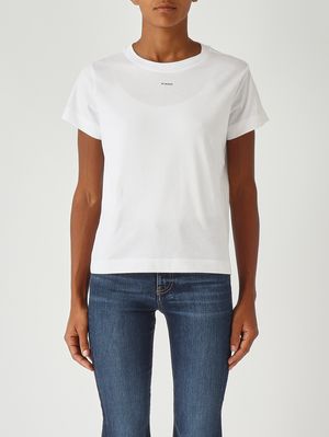 1. T-shirt Basique en coton pour femme Blanc Pinko 100373a2re