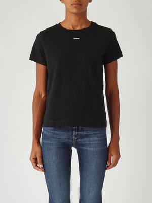T-shirt Basique en coton pour femme Noir Pinko