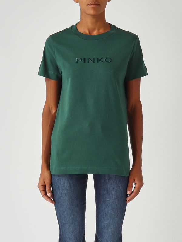 1. T-shirt Start en coton pour femme Vert Pinko 101752a2rd