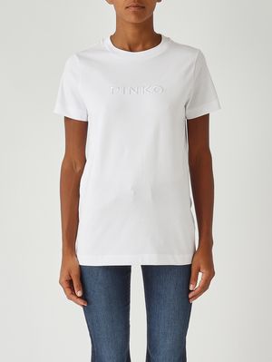 T-shirt Start en coton pour femme Blanc Pinko