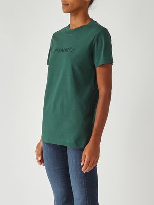 3. T-shirt Start en coton pour femme Vert Pinko 101752a2rd